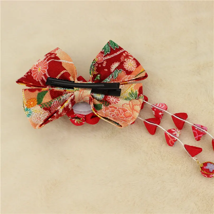 Estilo tradicional Japonês Tsumami Kanzashi Talão Sakura