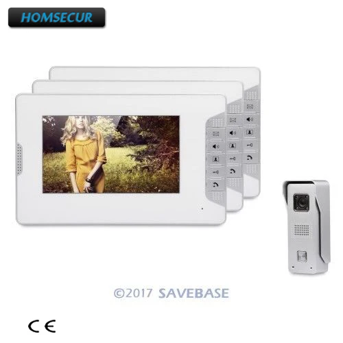 

HOMSECUR 1V3 7" Hands-free Video Door Phone Intercom System Real-time Outdoor Monitoring