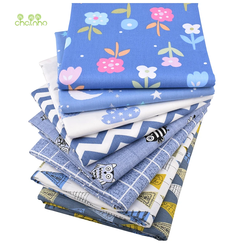 

Chainho,8pcs/lot,New Cartoon series Twill Cotton Fabric,Patchwork Cloth,DIY Sewing Quilting Fat Quarters Material For Baby&Child