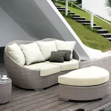 Все Погоду на открытом воздухе плетеная сад ротанга кушетка