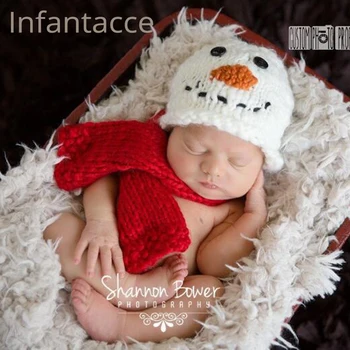 

newborn photography props hat + scarf set accessories baby hats beanie cap new born bonnet baby boy hat props for photo shoot