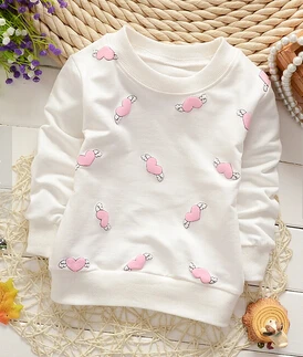 

(1piece /lot) 100% cotton 2019 cute Love wings girl sport baby outerwear