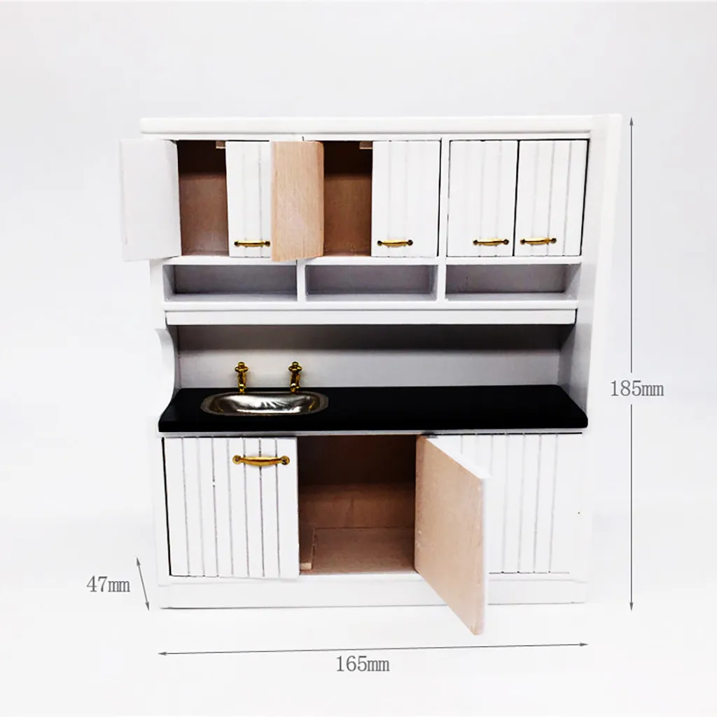 Миниатюрный кухонный 1:12, мини кукольный домик, кухонный обеденный стол и стул, набор шкафов, милый кукольный домик, детская игрушка, Миниатюрная игрушка C531