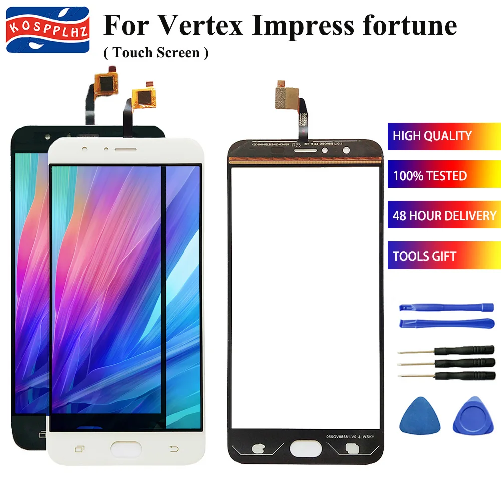 KOSPPLHZ 5 &quotмобильный сенсорный экран стекло для Vertex Impress Fortune дигитайзер Датчик