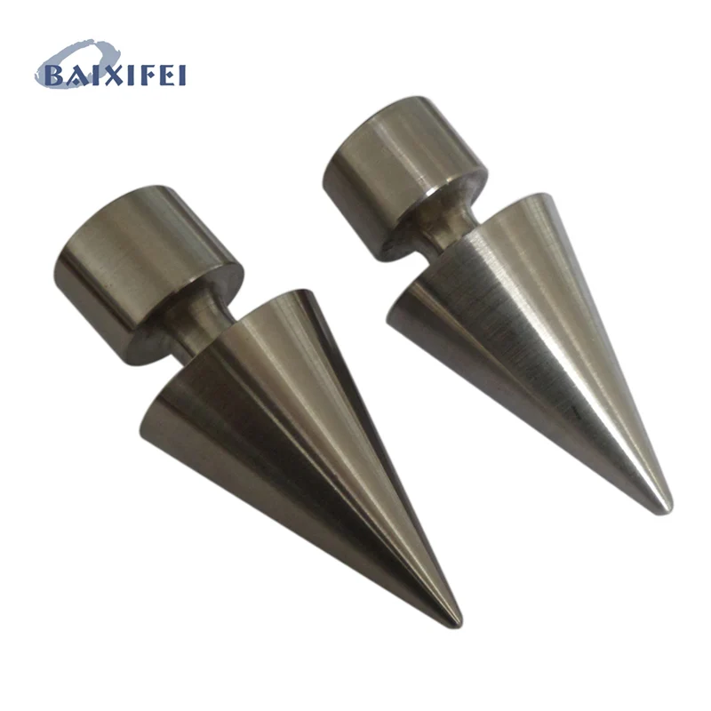 

2 Pcs D16mm Stainless Steel Curtain Rod Decorative Head Cone, Curtain Accessories Finials for Window Decoration