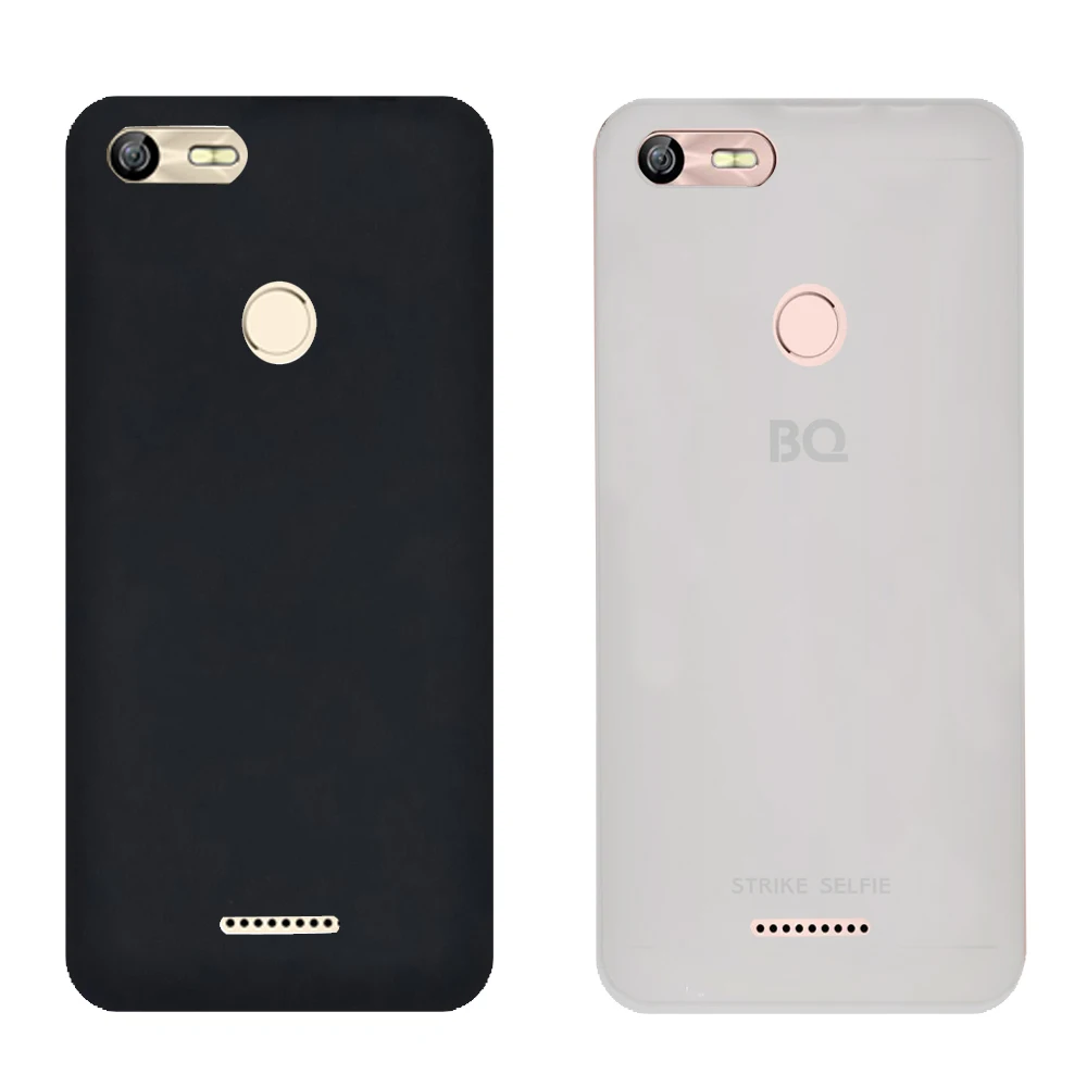 

For BQ 5204 Covers Pure Color Matte Black White Case for BQ-5204 Strike Selfie Back Cover Bag TPU Cases