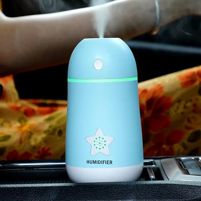 

Hot Selling Mute Colorful Night Light USB Humidifier Air 2W Star Pattern 280ML Diffuser Purifier Atomizer