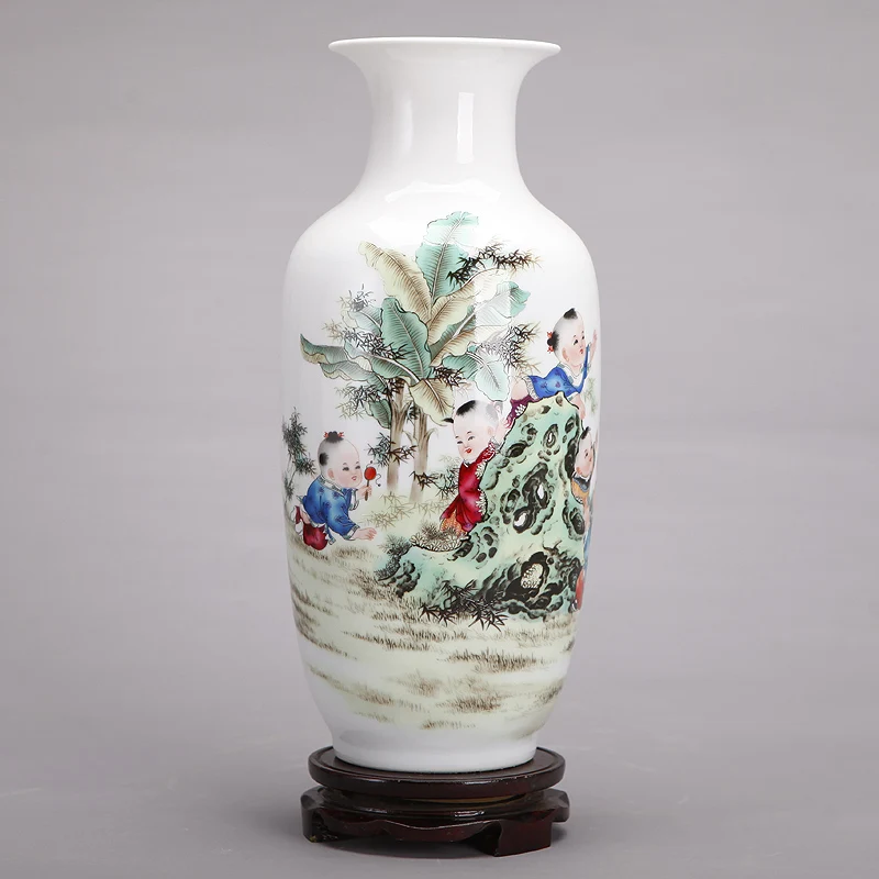 Керамика Jingdezhen обожженная в печи кристаллическая глазурованная ваза белая глина
