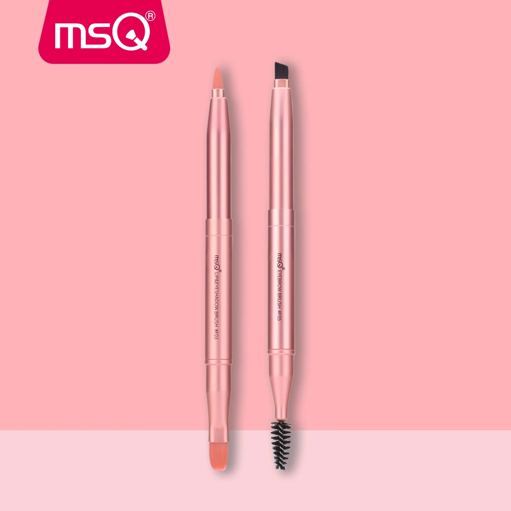 

MSQ Single Makeup Brush Eyebrow Comb Pencil Double-end portable & Retractable Lip Gloss Make Up Brushes Cosmetic Beauty Tools