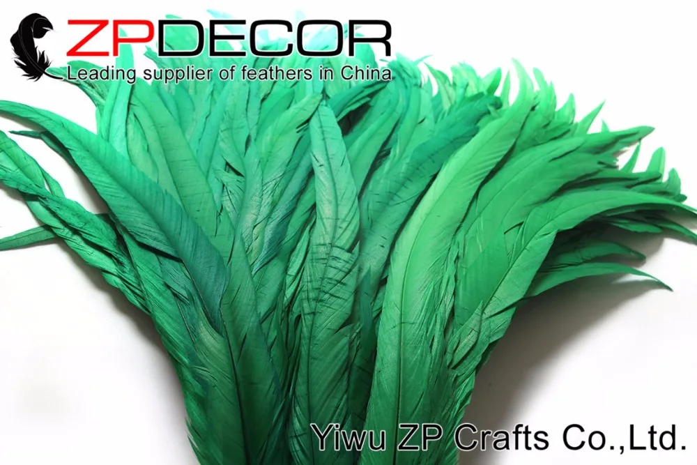 35-40cm fully dye rooster tail feathers green (6)