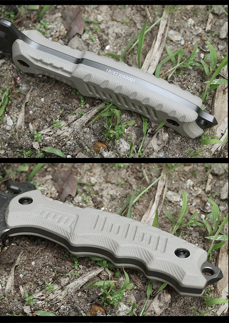HX на открытом воздухе 440C сталь, камуфляж Trident боевой и туристический нож, охотничьи ножи для выживания джунглей спасательный нож инструмент