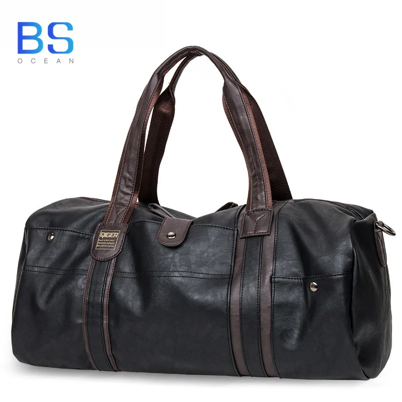 

OCEAN BS Brand Oil Wax Leather Handbags For Men Large-Capacity Portable Shoulder Bags Men's Fashion Travel Bags Package