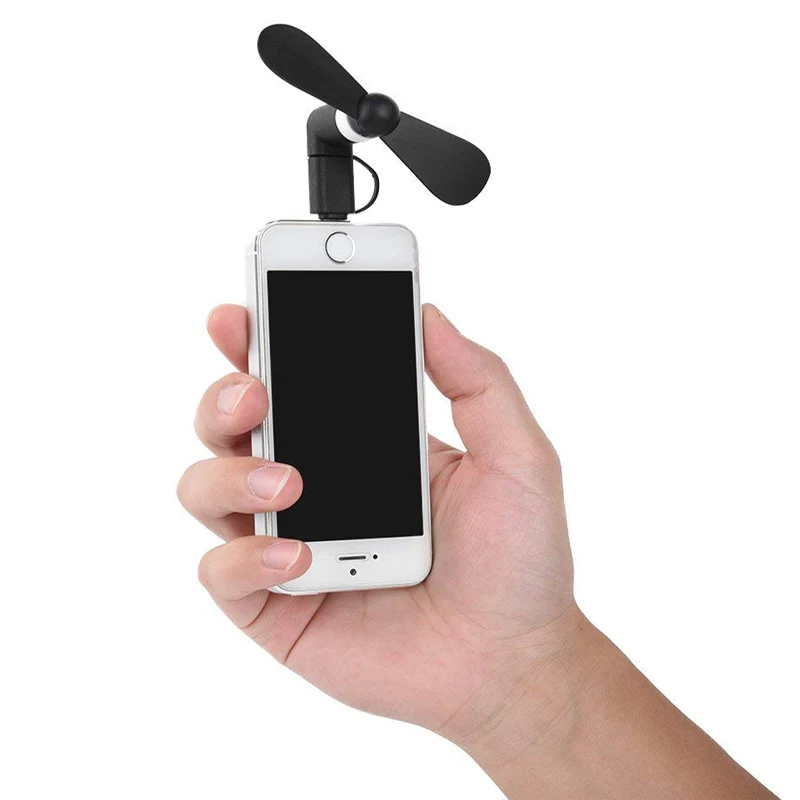2in1 Micro USB e iPhone Smartphone Ventilatore mini fan OTG ANDROID CELLULARE COOL