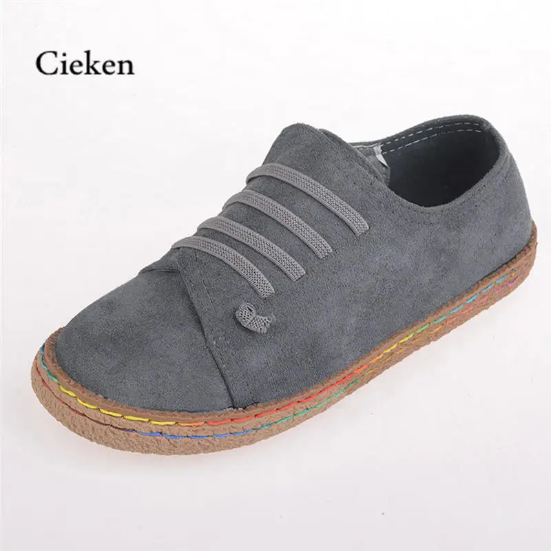 

Women Ladies Soft Flat Ankle Single Shoes Female Suede Leather Lace-Up Boots flat shoes women zapatos de mujer ladies shoes L*5