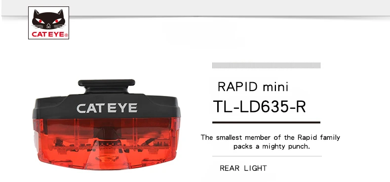 CATEYE TL-LD635-R велосипедные задние фонари USB Перезаряжаемый Предупреждение льный мигающий фонарь MTB дорожный велосипедный задний светильник 4 режима