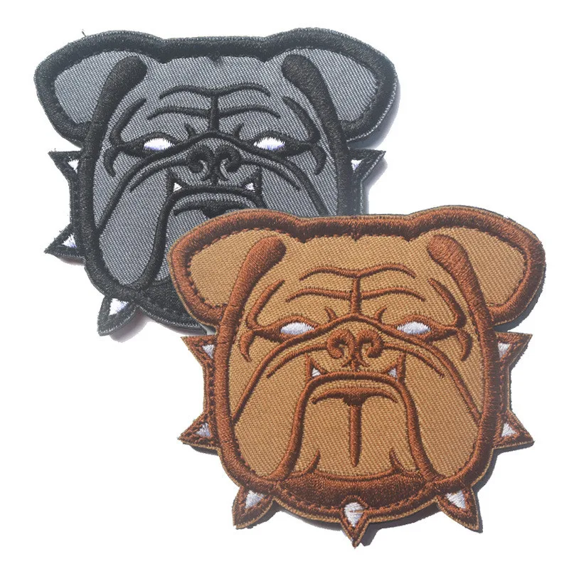 

Tactical Bulldog Patches morale magic armband large military patch Hook badges APPLIQUE CANINE PET SOUVENIR CRAFT Mad Bull DOG