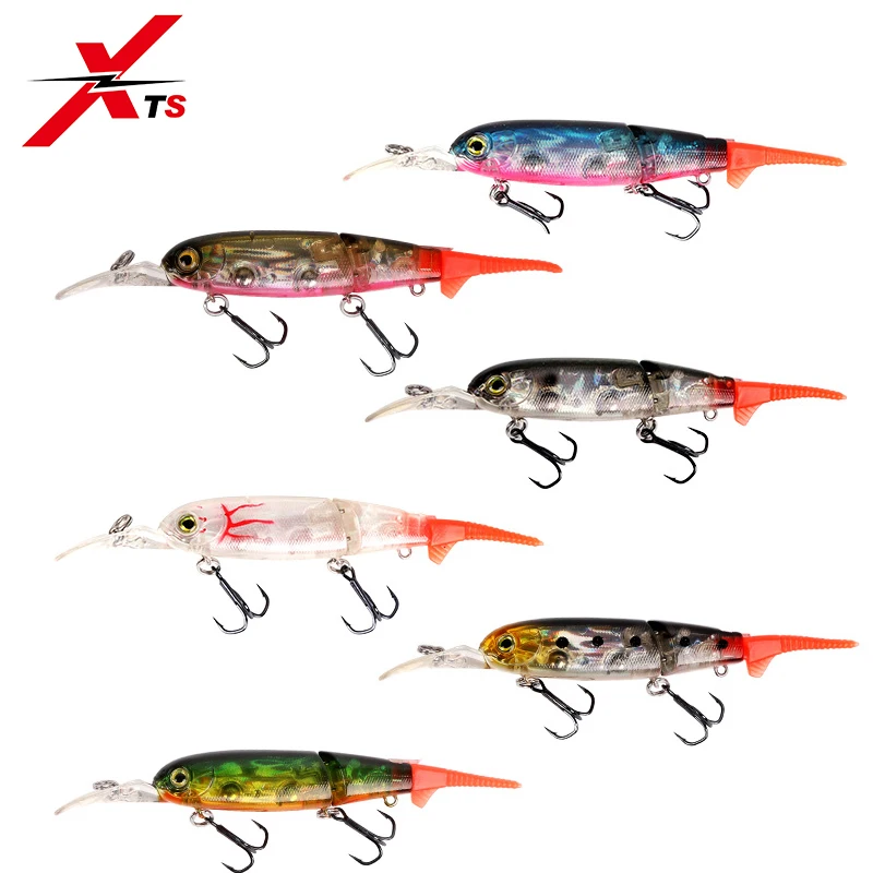 XTS 6 шт./лот рыболовная приманка 90 мм 8 г воблеры Crankbait искусственная твердая