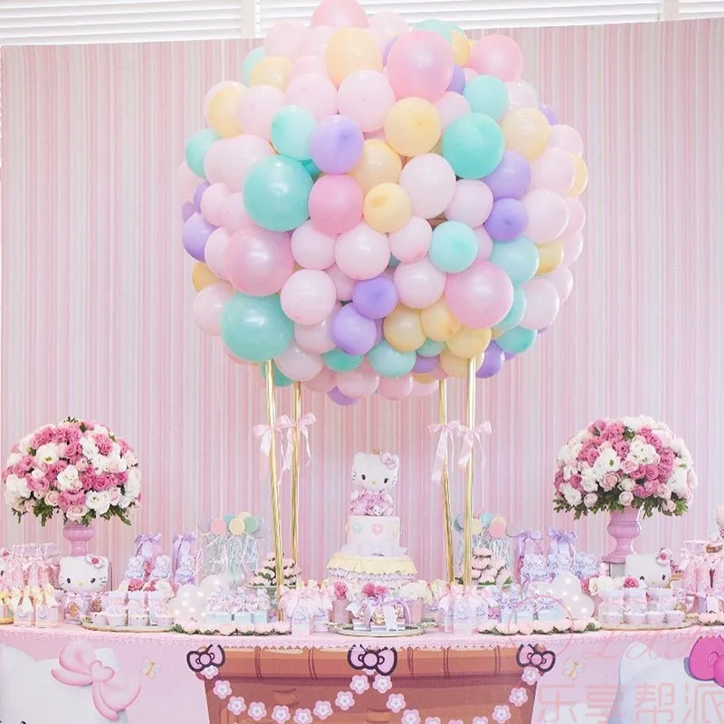 

Hanchen 50pcs 5 inch candy Macaron Latex balloons Helium Balloon For Party Wedding Birthday Child Toys Globos Party Balloons