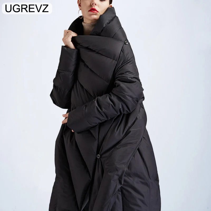 Зимняя женская куртка, новинка, длинная модная свободная парка, женское хлопковое пальто, теплая Женская куртка, высокое качество, верхняя одежда черного цвета