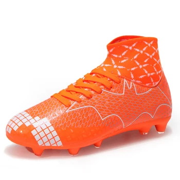 

Hot Sale Mens Big Size Soccer Cleats High Ankle Football Shoes Long Spikes Outdoor Soccer Traing Boots for Men High Ankle 36-45