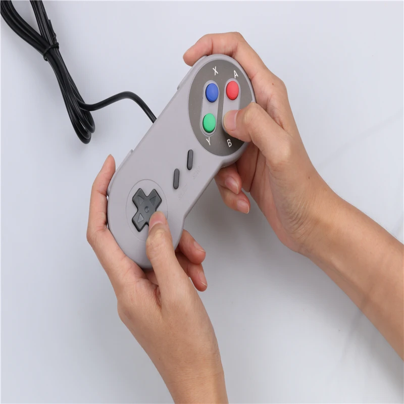 

Newest Hot 1pcs Retro USB GamePad Controller Retro Super for Nintendo SNES USB Controller for windows PC MAC Controllers