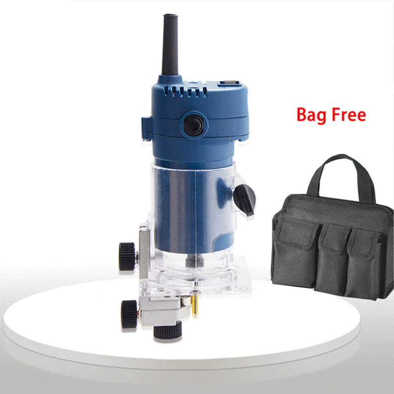 

TENWA Router Trimmer 500W Electric Laminate Edge Trimmer With Bag Powerful 6.35MM Chuck Woodworking Trimmer Power Tools