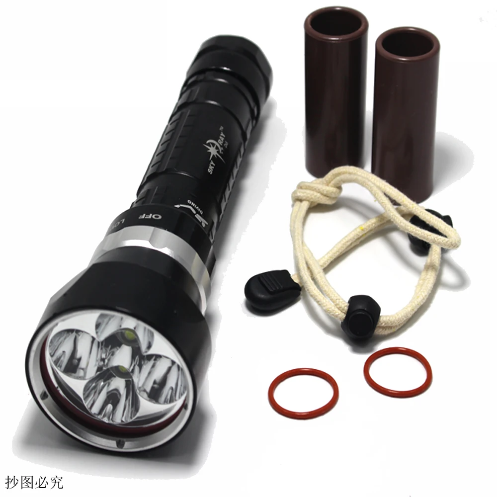  8000LM Underwater Dive Light led flashlight 5*L2 Diving lamp Torch Waterproof Lighting Lantern+2x68 - 32830866908