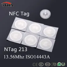 10 шт./лот NFC метка наклейка 13,56 МГц ISO14443A NTAG 213 Метка RFID Ключевые метки llaveros llavero жетон патруль значок Ntag215 Ntag216