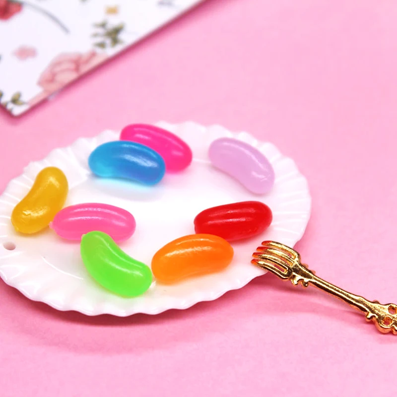 10 шт. мини полимерные желейные бобы DIY Lizun имитация еды конфеты деко части