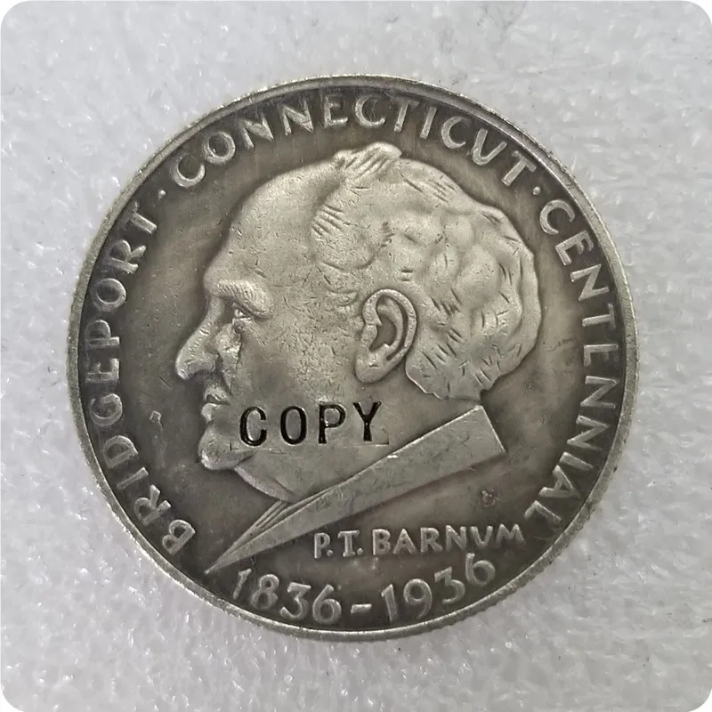 

1936 Bridgeport Connecticut Commemorative Silver Half Dollar COPY commemorative coins-replica coins medal coins collectibles