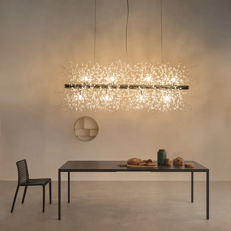 Modern Dandelion Chandelier Lamp Crystal Decoration Bulb Led