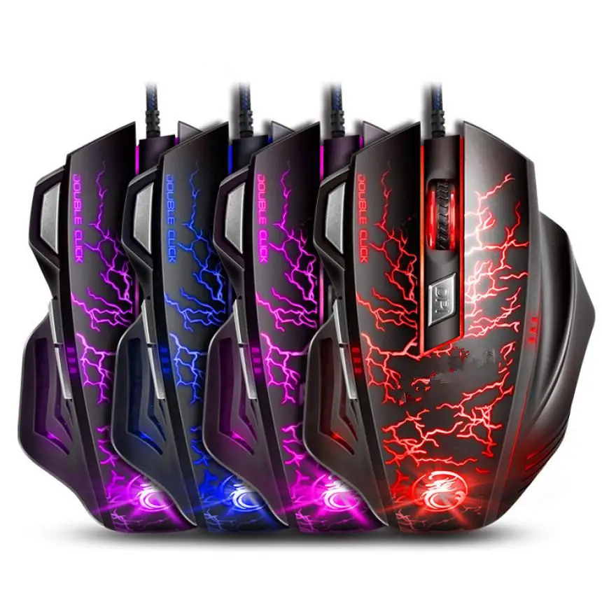 3200 DPI 7 Button Cool USB LED Mice Optical Wired Gaming Mouse For Pro