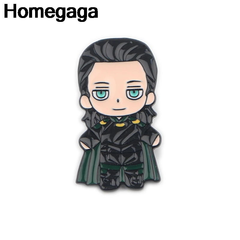 1 Homegaga Тор Локи 90s цинк галстук мультфильм забавные булавки рюкзак одежда броши для мужчин и женщин шляпа Декоративные значки медали D2252 - Цвет: 1