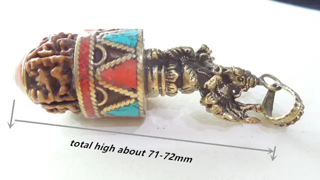 TBP689 индийский Ганеш амулеты латунные золотые мульти-Руки Подвески с изображением Ганеш тибетские рудракша Бодхи подвески