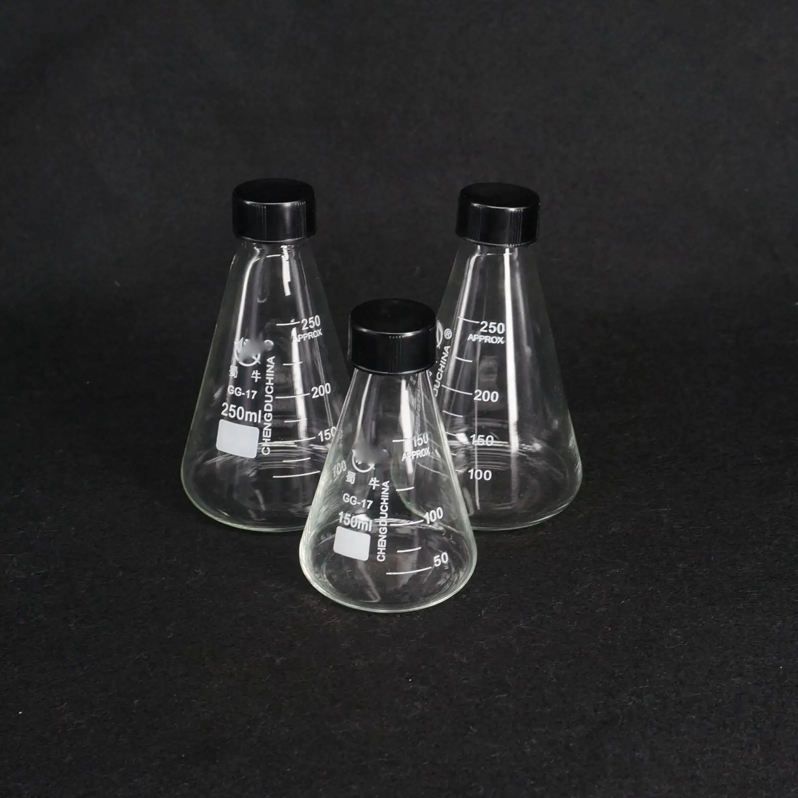 50 мл 100 150 250 500 1000 2000 3000 стеклянный конический Erlenmeyer узкий рот винтовая крышка