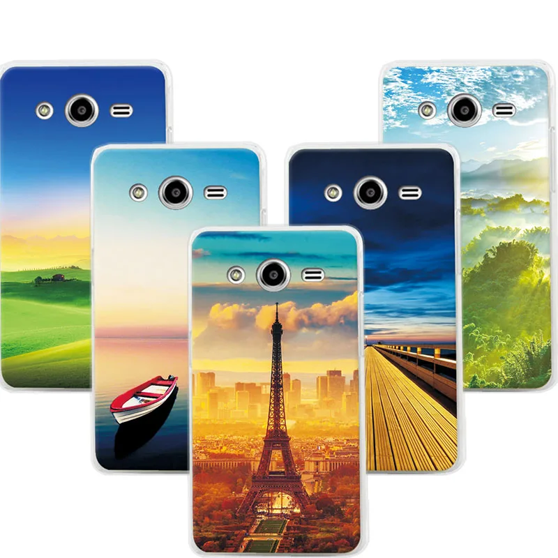 

Exotic Cases For Samsung Galaxy Core 2 G355H SM-G355H Case Cover 4.5" Soft Silicon Painting Shell Coque For Samsung G355H Fundas