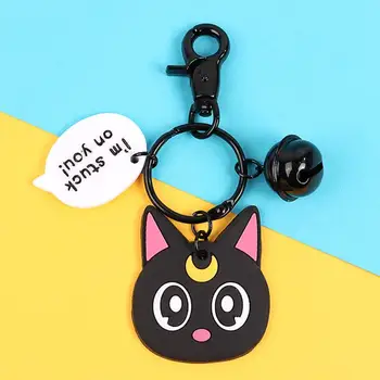

1 Pc new Creative cute Cartoon cat Bread Superman Keychain Bag Pendant Keyring Figure Toy for kids gift