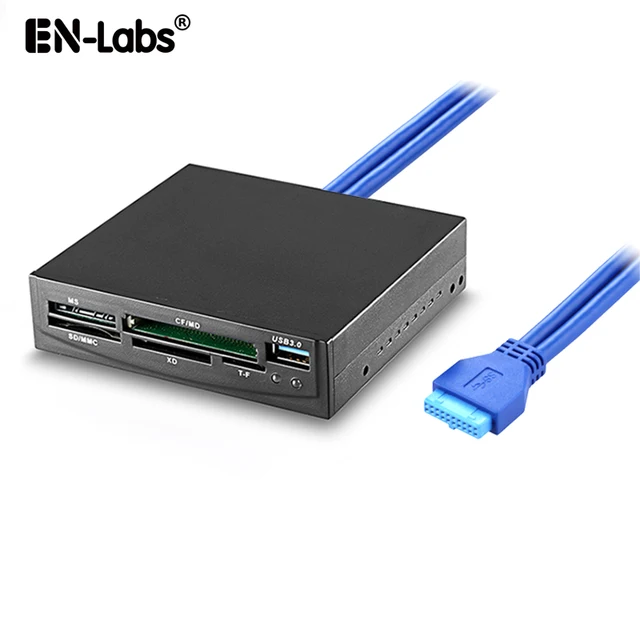All In 1 Internal Card Reader USB 3.0 3.5" Floppy Bay Front Panel SD,CF