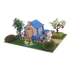 Ручной работы миниатюрный проект DIY куклы Дом и сад Строительство Модель игрушки дети играть весело раннего обучения подарок на День Рожде