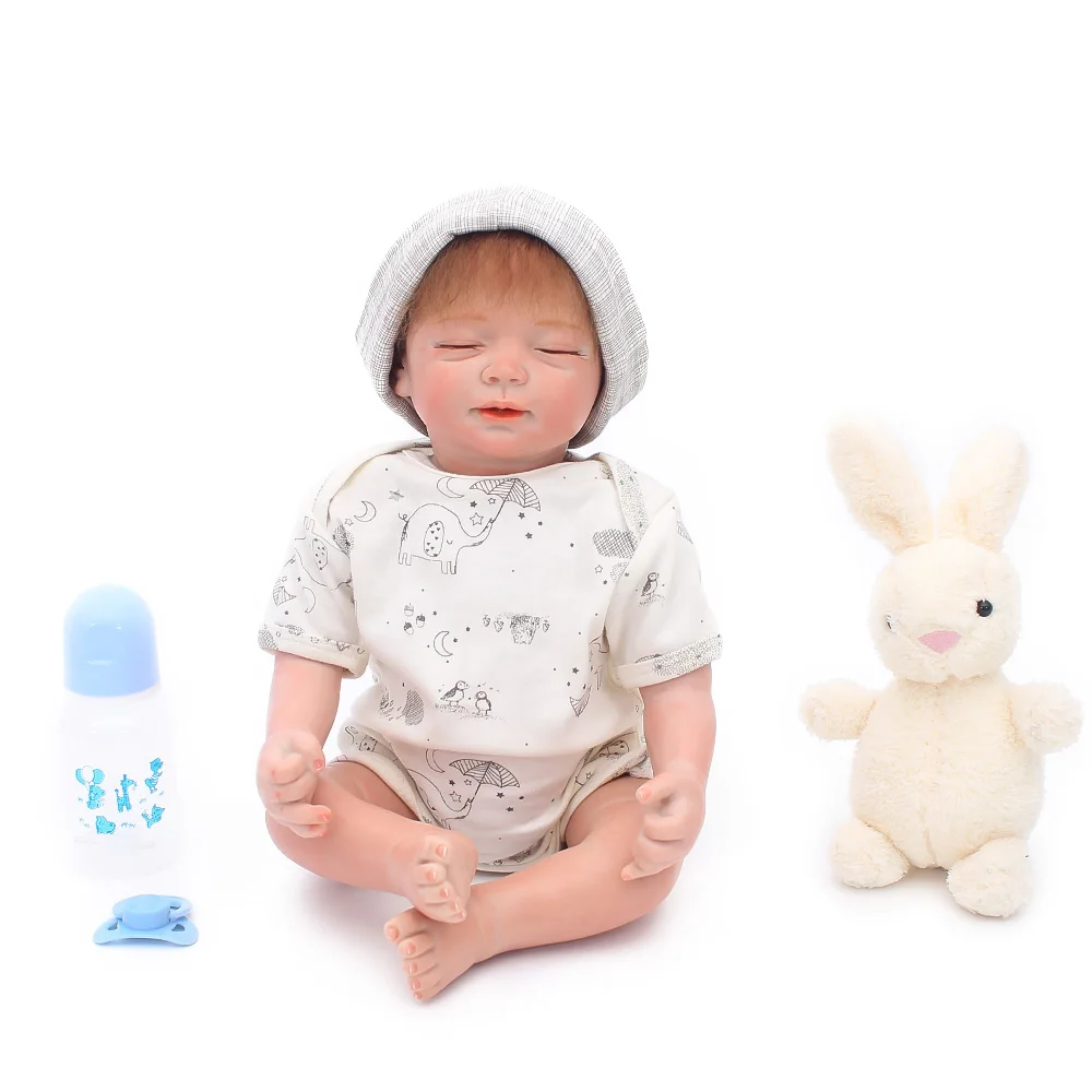 Куклы Reborn baby boy 2" 48 см, мягкие силиконовые куклы reborn baby, настоящие куклы для новорожденных, куклы для сна, подарок, Bebes reborn menino bonecas