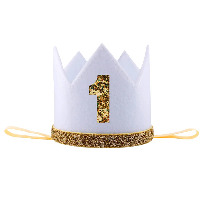 Мальчика Наряд для первого дня рождения черной фетровой Милые шляпки короны для детей 1st 2nd 3rd День рождения шляпа, шляпа для вечеринки с Китом, многоярусная юбка детский праздничный костюм фотосъемки шляпа
