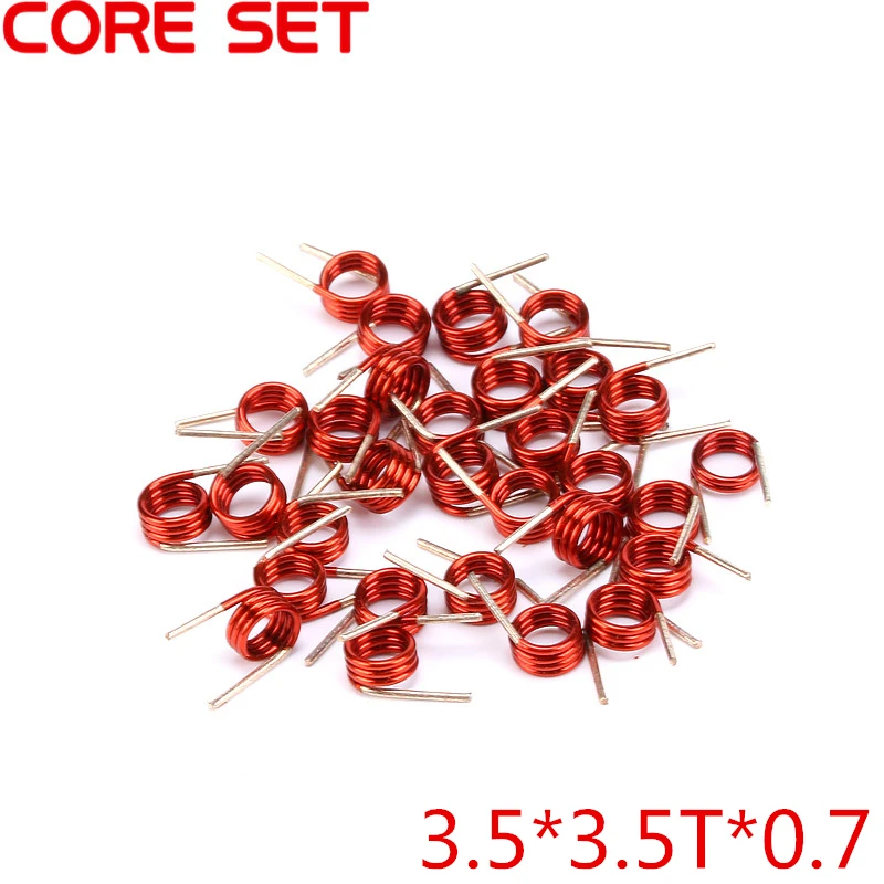 

100PCS/Lot 3.5*3.5T*0.7 Inductors FM Coil Inductor Hollow Coil Inductance Copper Wire Remote Control High Quality