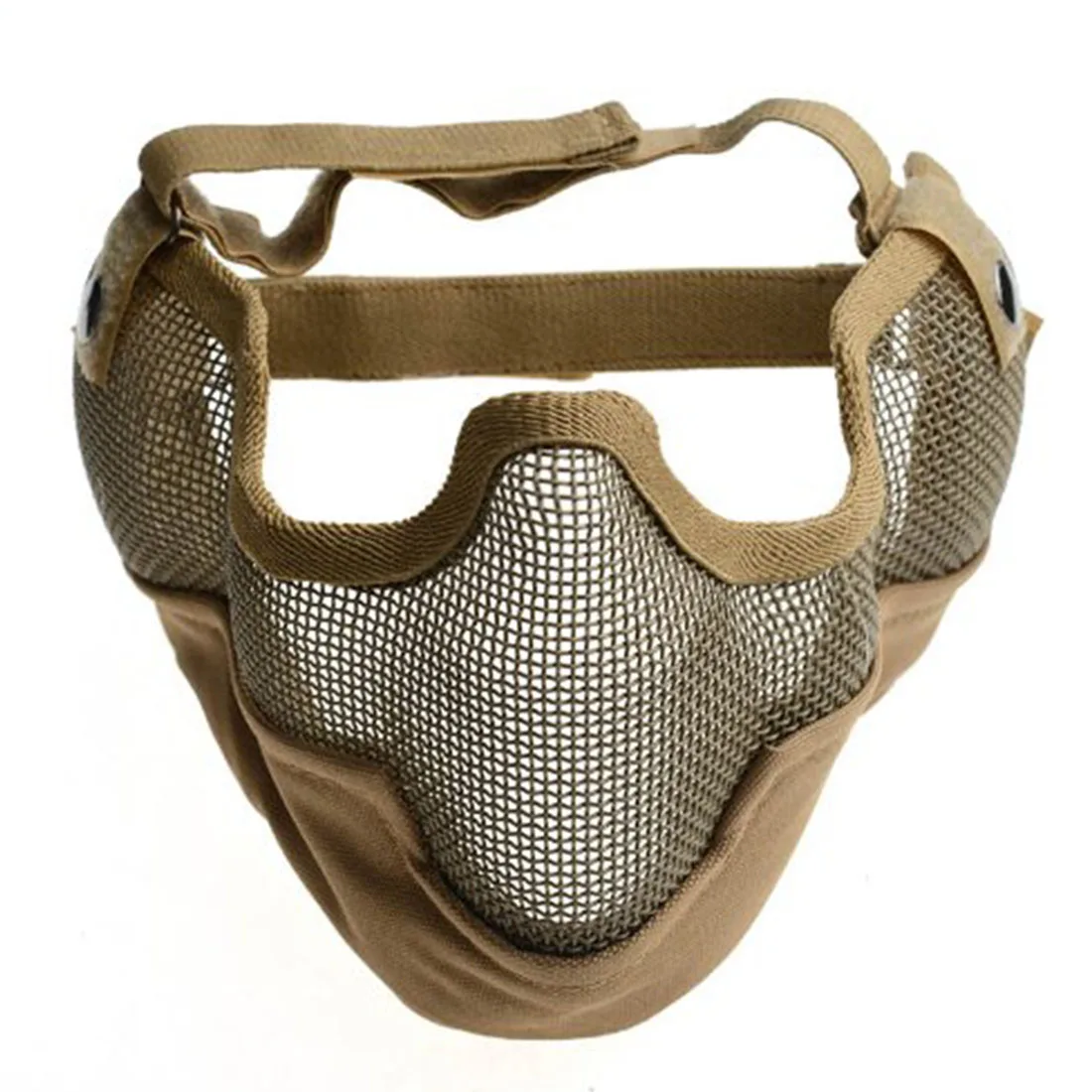 

Protected face mask Generic Tactical Airsoft CS Protective Guard Mesh Metal Half Face Mask - Mud Color