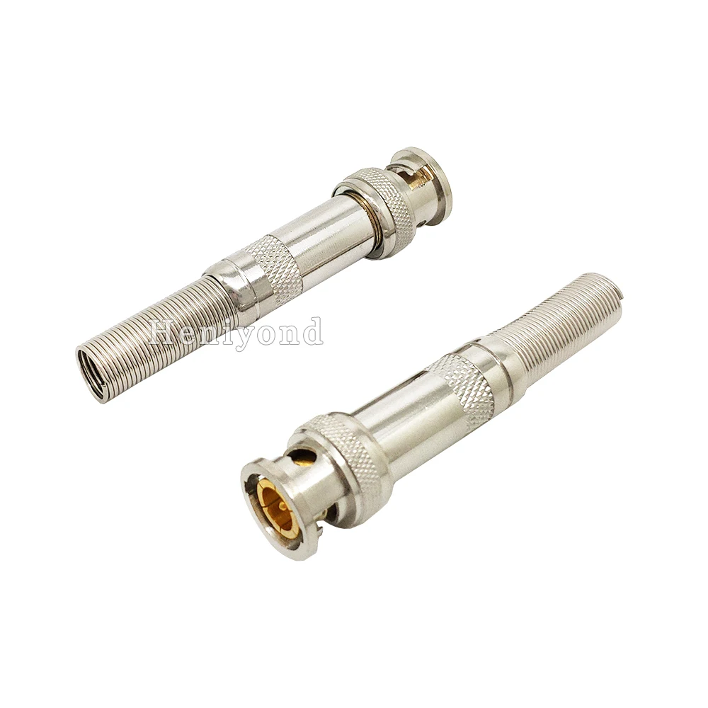 Free Shipping 10pcs/lot BNC Male Video Plug Coupler Connector to screw for RG59 video bnc adapter for cctv