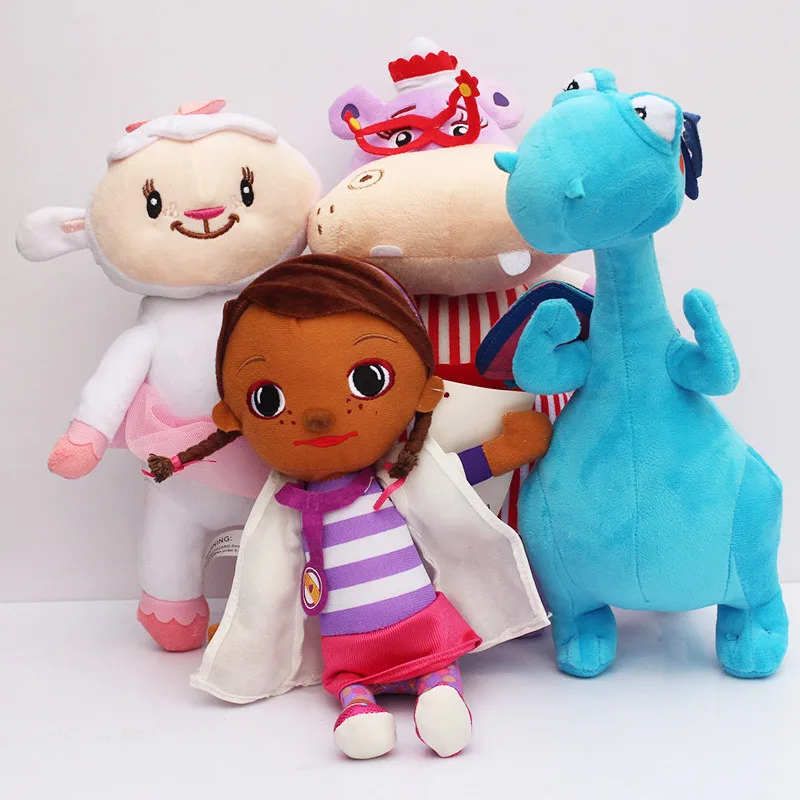 28-34 см Doc McStuffins Hallie Lambie Chilly Blue Dragon мультяшный мягкий плюшевый подарок на Рождество