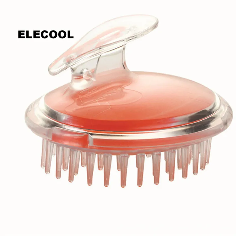 

ELECOOL Fashion Health Care Massage Hair Brush Soft Silicone Shampoo Scalp Shower Body Washing Hair Brush Comb