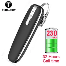 TEBAURYY Handsfree Business Bluetooth Earphone Headphones Wireless Bluetooth Headset with Microphone Voice control for Phone PC
