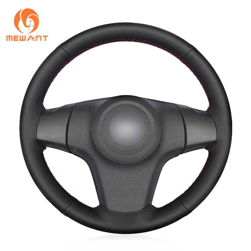 MEWANT Black Artificial Leather Car Steering Wheel Cover for Chevrolet Niva 2009-2017 (3-Spoke) MEWANT Black Artificial Leather Car Steering Wheel Cover for Chevrolet Niva 2009-2017 (3-Spoke)