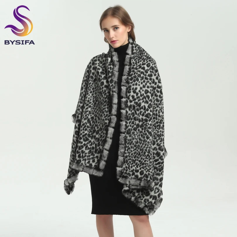 Женская шерстяная шаль с леопардовым принтом [BYSIFA]|shawl scarf|wool shawlscarf autumn |