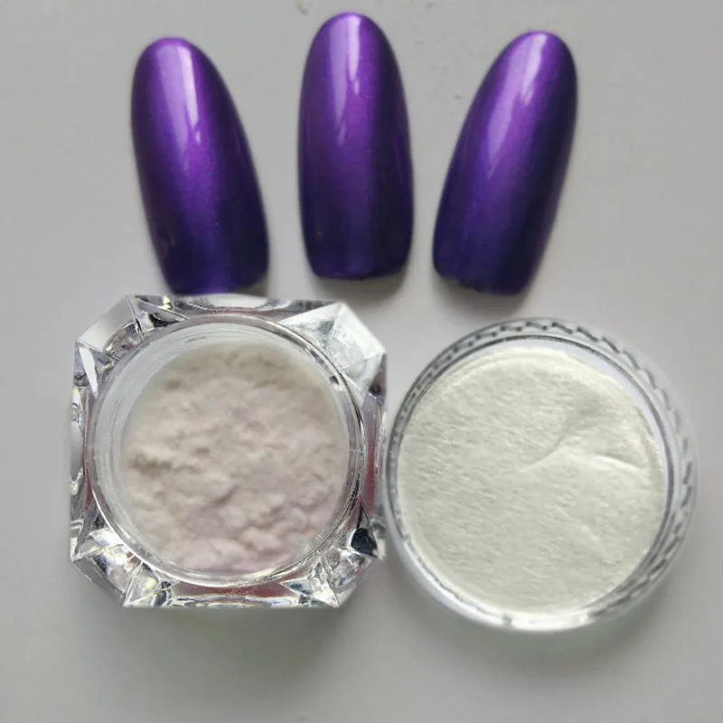 

1 Box Mirror Effect Nail Glitter Powder Shiny Purple Mirror Chrome Powder Dust Nails Art Pigment DIY Manicure